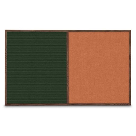 United Visual Products Single Door Radius Corkboard, 36"x36", Sat, UV7002RC-SATIN-BUFF UV7002RC-SATIN-BUFF
